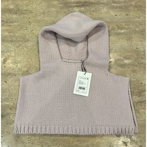 NEW Theory Cashmere Hooded Snood in Felted Wool-Cashmere Dried Petal Pink - Picture 1 of 8
